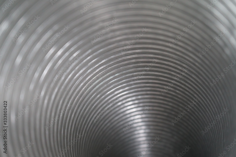 Obraz premium aluminum duct silver Peek inside