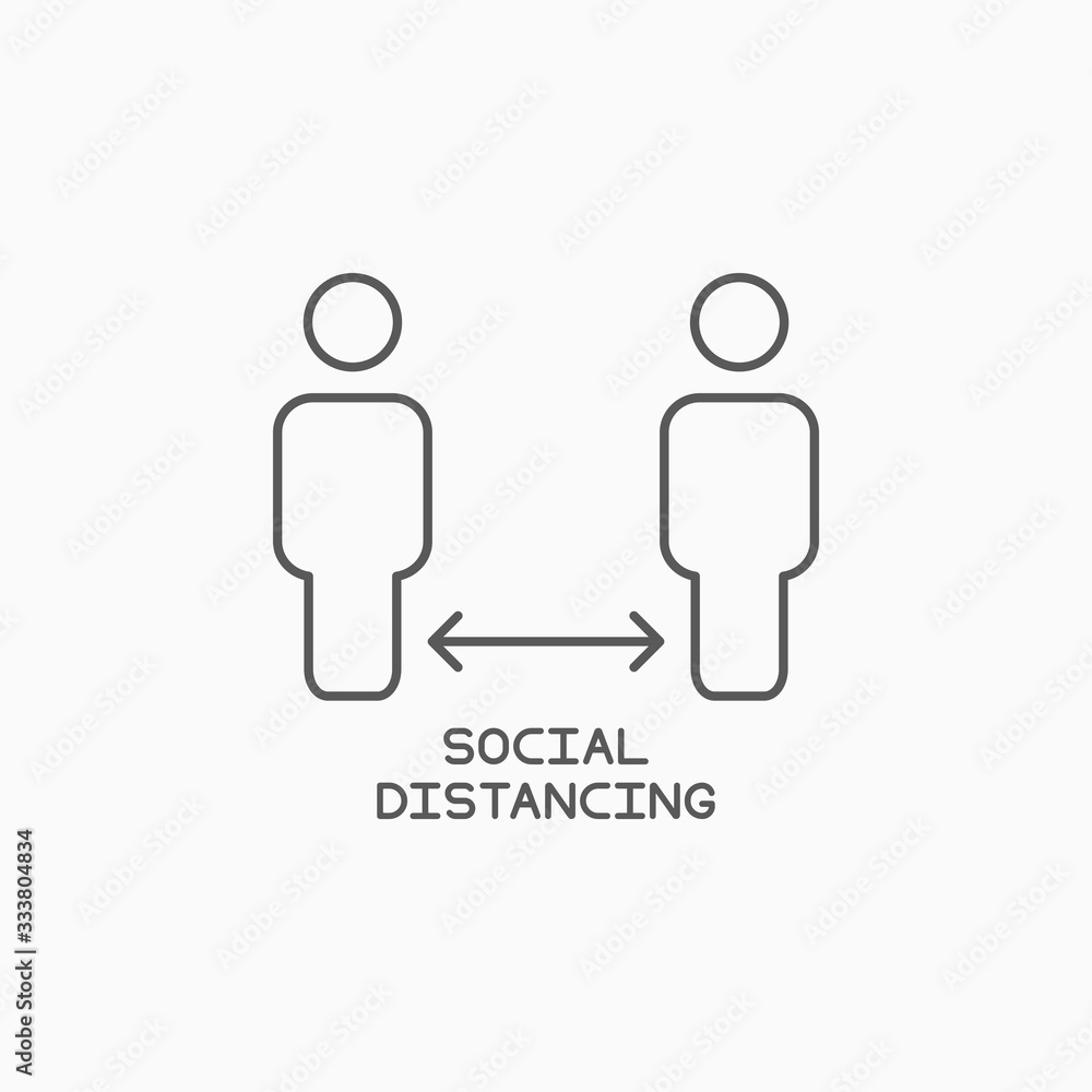 social distancing icon, safe distancing vector social distancing icon, safe distancing vector