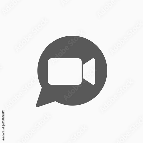 video chat icon, video call vector