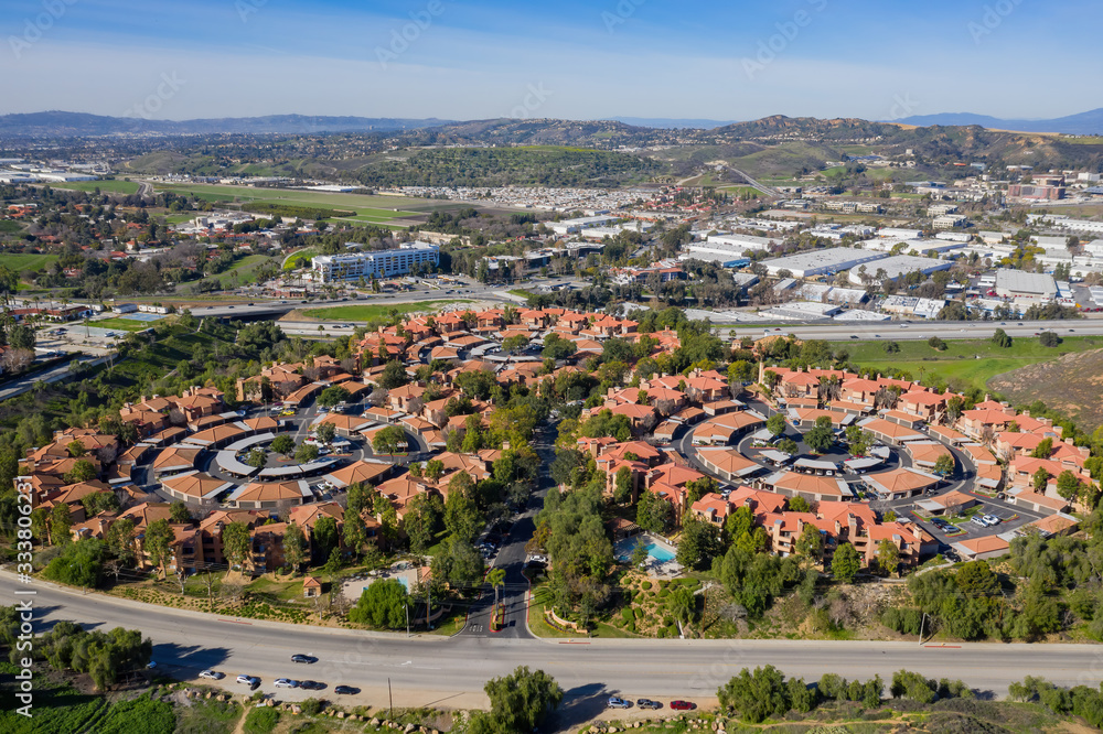 Aerial view of some interesting round estate at Pomona area