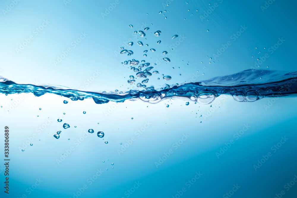Beautiful water waves Splashed water wave in clean blue water Beautiful water waves Splashed water wave in clean blue water