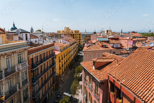 Typical Madrid Rooftops in Spain