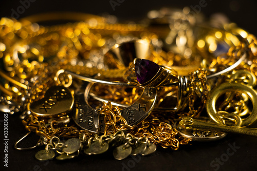 Jewelry on Black Background