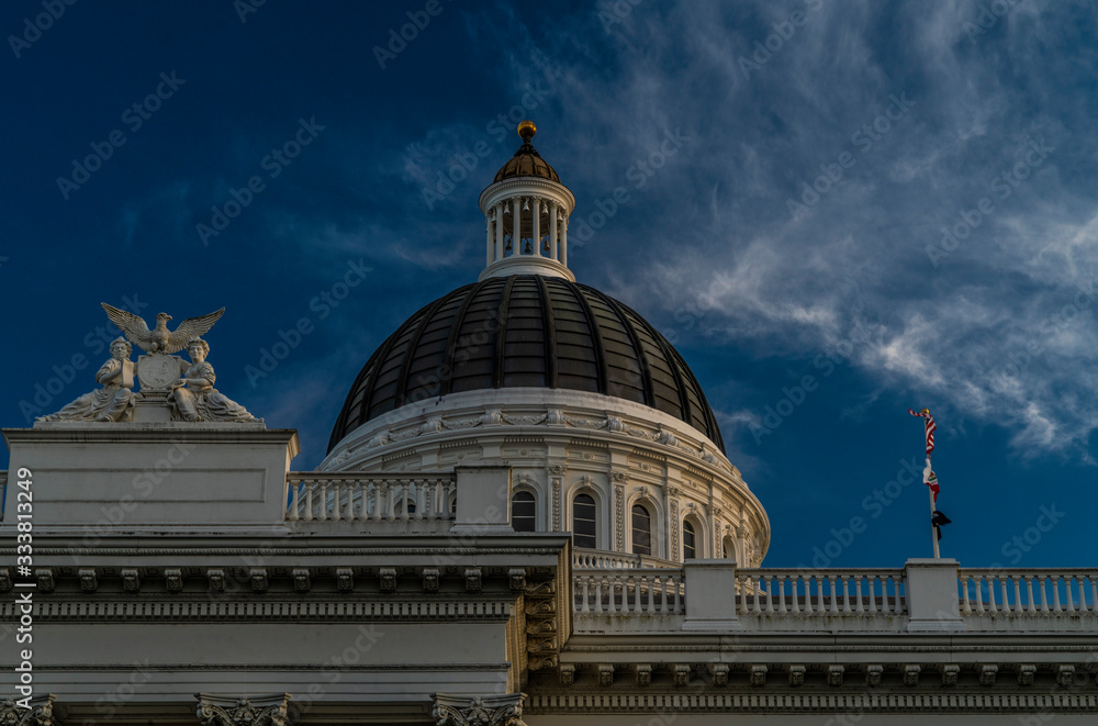CALIFORNIA STATE CAPITOL BUILDING WITH CLOUDS CALIFORNIA STATE CAPITOL BUILDING WITH CLOUDS