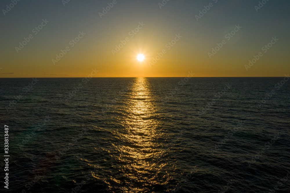 Aerial drone sunset from La Jolla, California Aerial drone sunset from La Jolla, California