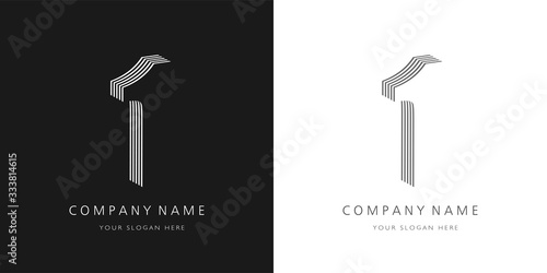 1 logo number modern design
