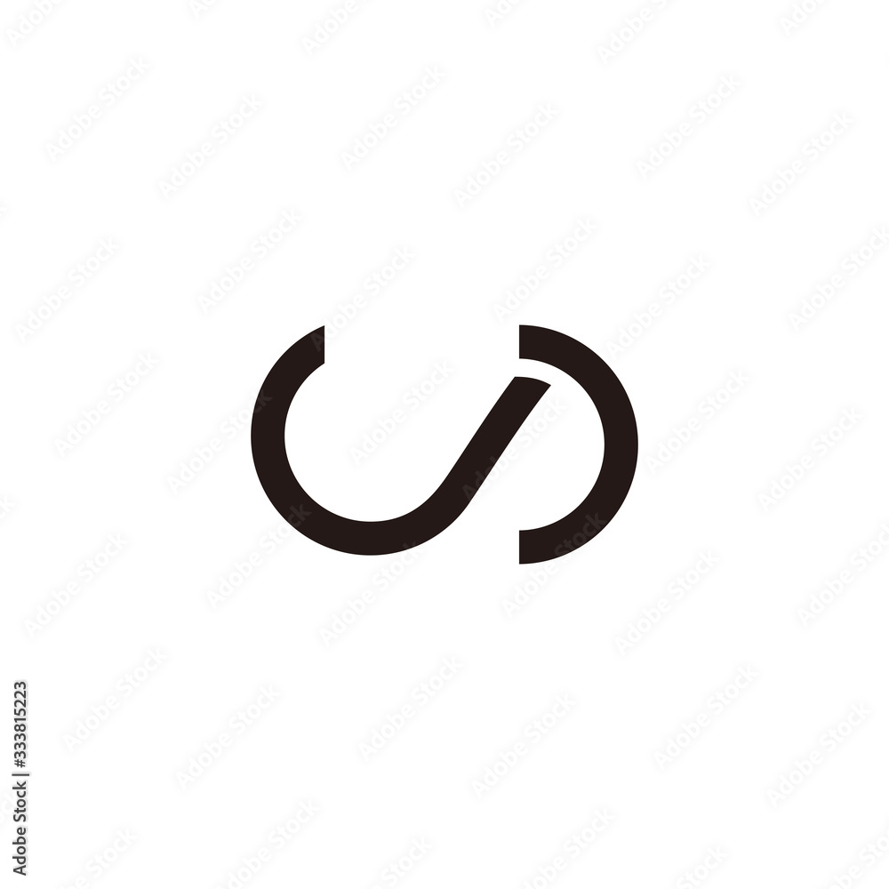 letter j abstract simple geometric oval shape logo vector letter j abstract simple geometric oval shape logo vector