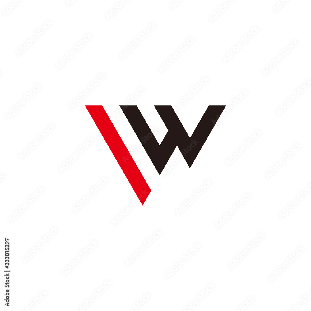 letter iw simple lines art abstract geometric logo vector letter iw simple lines art abstract geometric logo vector
