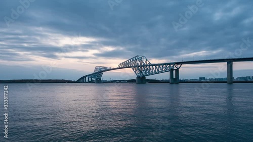東京タイムラプス 東京ゲートブリッジ 日没から夜景 fix