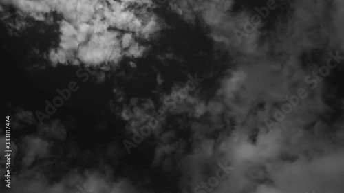 Scenery cloud Timelapse in black and white mood