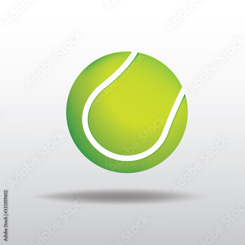 Tennis Ball 3D Vector Illustration With Realistic Detail, Green Tennis Ball