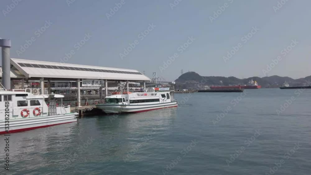 Ferry leaving the port