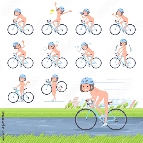 flat type nude women_road bike