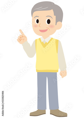 指差しおじいちゃん