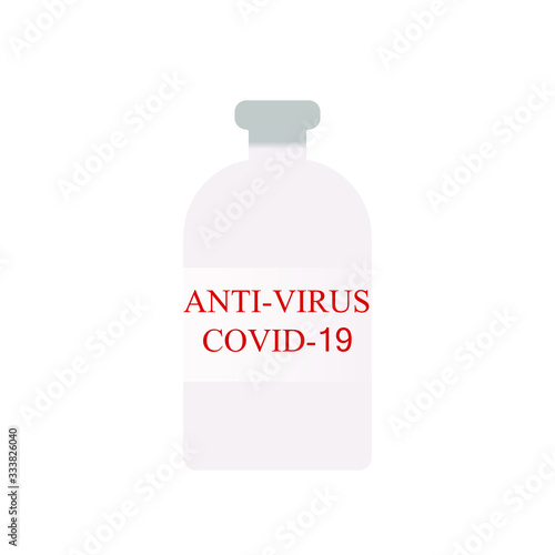 Concept flat design stop virus covid 19