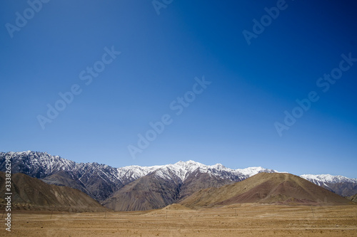 View of mountains while traveling to the Moonland