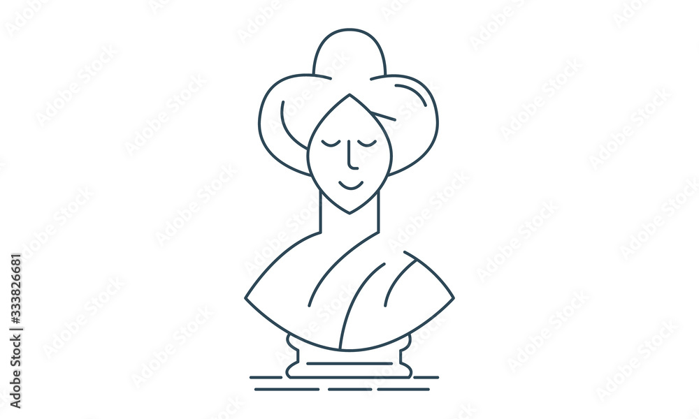 Sculpture icon for artistic and creative design Sculpture icon for artistic and creative design