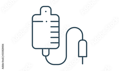 Drop counter icon for medical and intravenous therapy concepts