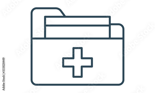 Medical history icon for healthcare and patient records