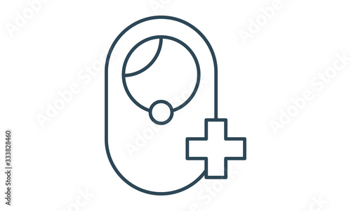 Pediatrics icon in flat style for healthcare and medical concepts