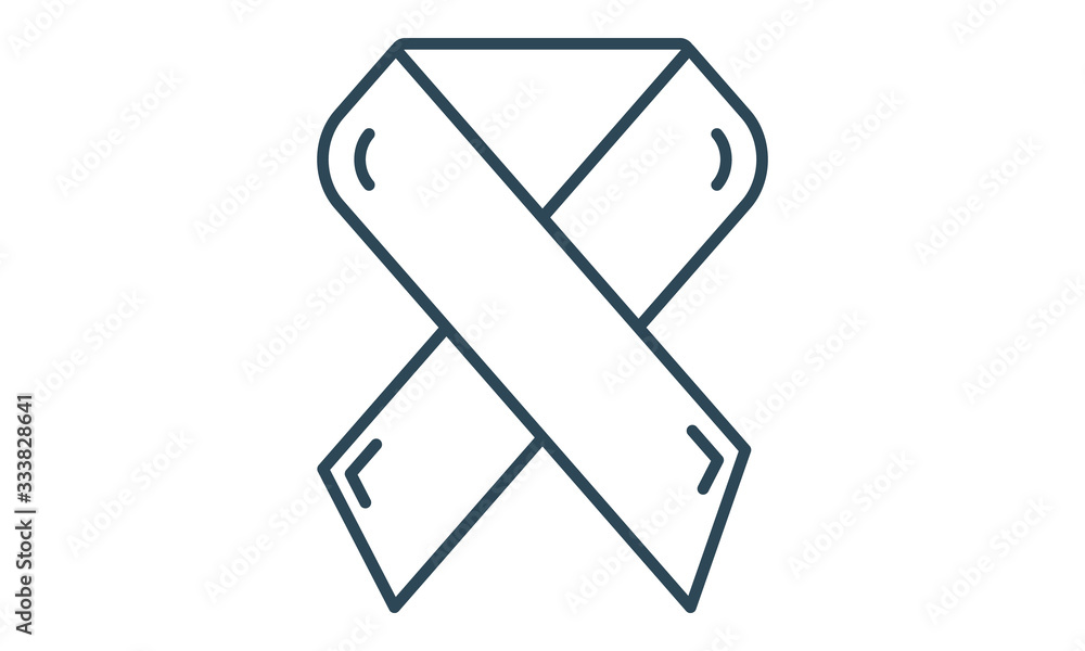Ribbon awareness icon for social causes and health awareness Ribbon awareness icon for social causes and health awareness