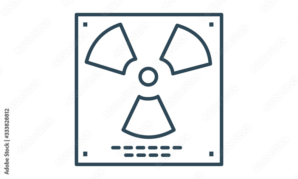 Radiation warning symbol for safety and hazard awareness Radiation warning symbol for safety and hazard awareness