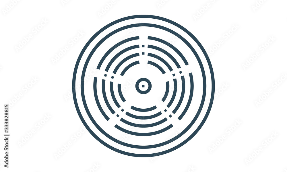 Smoke detector glyph icon for safety and fire prevention Smoke detector glyph icon for safety and fire prevention