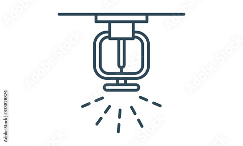 Sprinkler icon in simple style for irrigation and gardening concepts