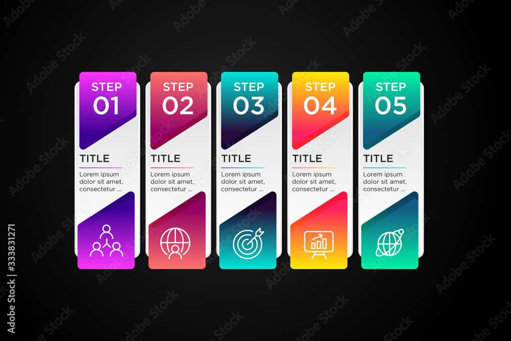 Gradient business infographic Gradient business infographic