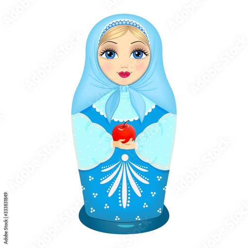 Matryoshka, russian doll, vector illustration