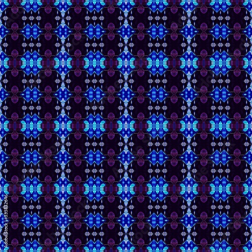 creative seamless pattern background with corn flower blue, strong blue and very dark pink colors. can be used for fashion textile, fabric prints and wrapping paper