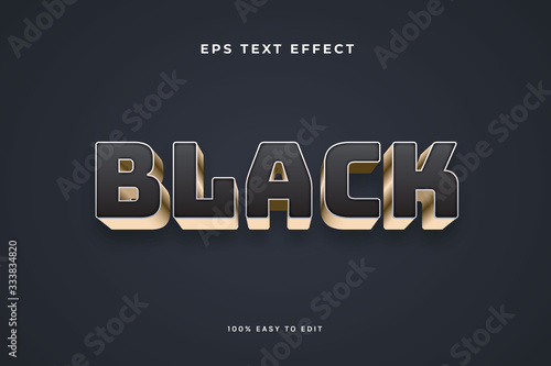 Black gold text effect