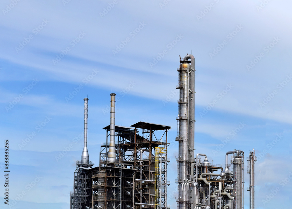 Petrochemical industrial plant power station.
