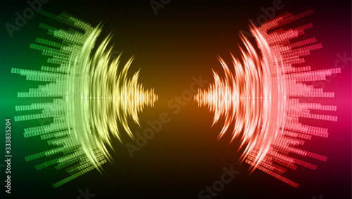 Sound waves oscillating