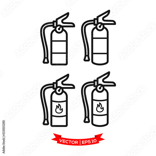 fire extinguisher icon vector logo template
