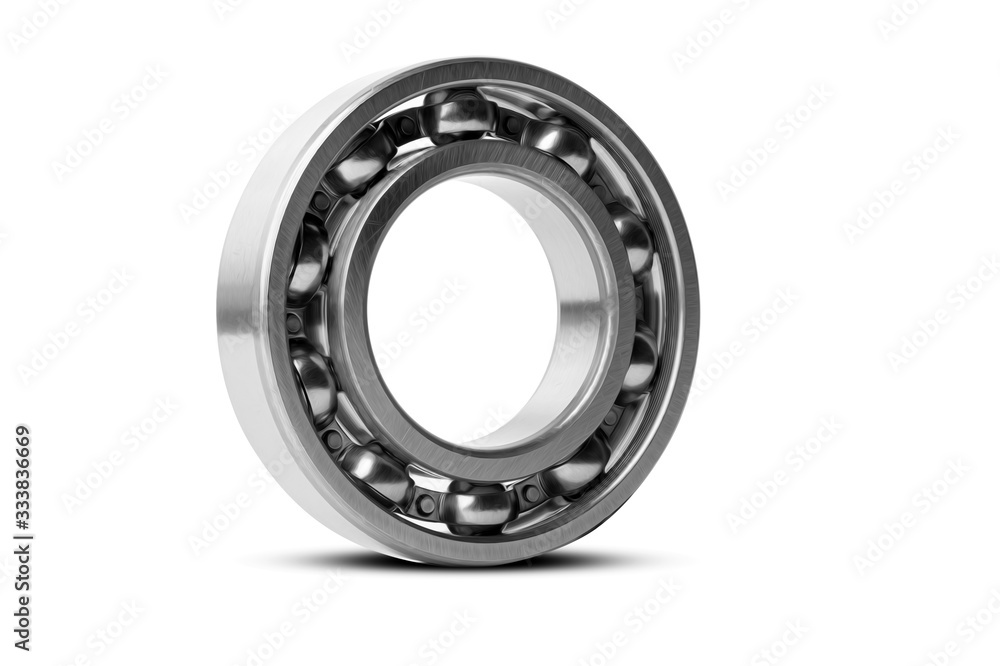 Roller bearing on white background isolated. Part of the car Roller bearing on white background isolated. Part of the car