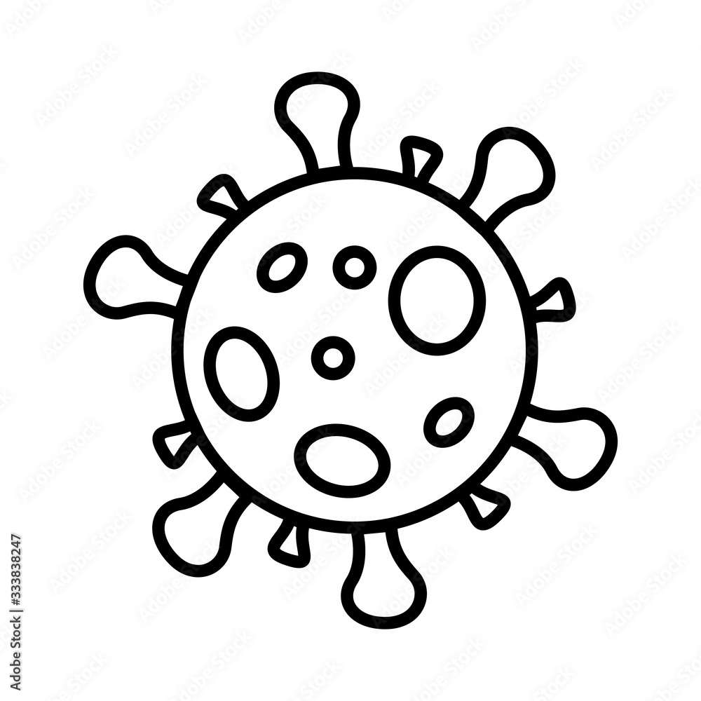 virus icon with modern flat line icon style virus icon with modern flat line icon style