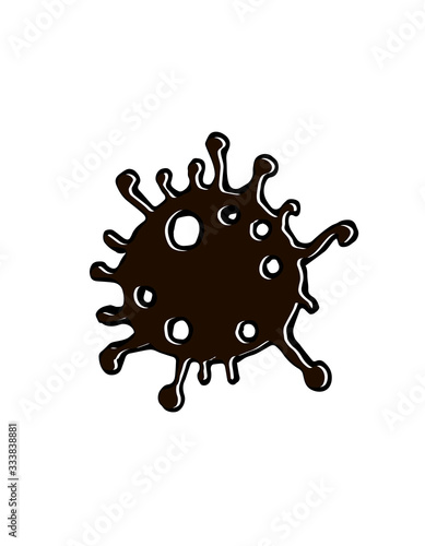 Vector illustration bacterium of coronavirus infection covid-19 infected infection influenza medical medicine microbiology pneumonia prevention quarantine sickness