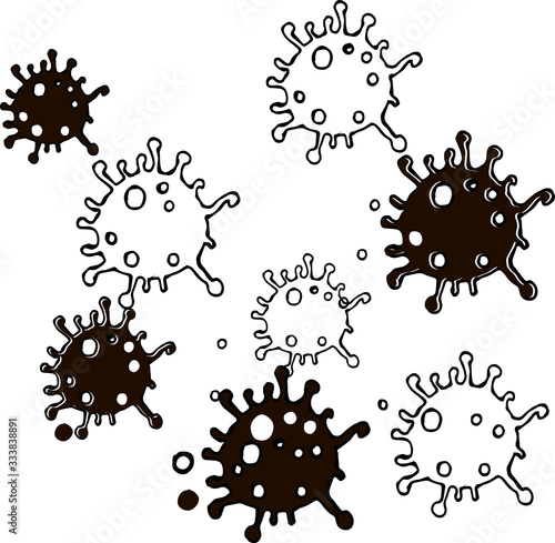 Drawn illustration bacterium of coronavirus infection covid-19 infected infection influenza medical medicine microbiology pneumonia prevention quarantine sickness