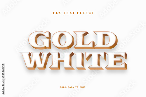 White gold text effect