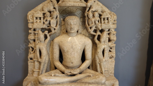 Mumbai  Maharastra India- March 26 2020  Statue of lord Mahavira- worshipped by the Jain people.