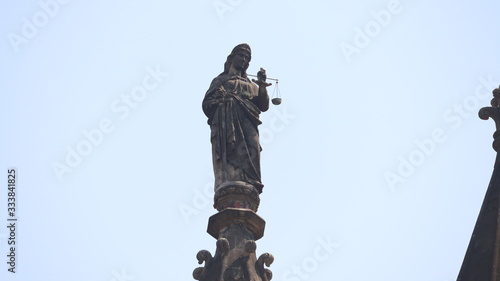 Mumbai, Maharastra/India- March 25 2020: Statue of the Lady of Justice.