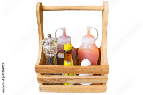 Set of different delicious sauces