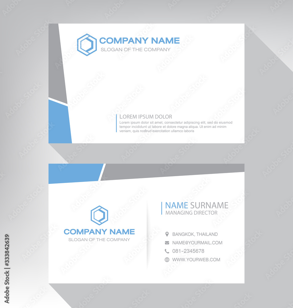 Modern. vector business card template. design blue and white color Modern. vector business card template. design blue and white color