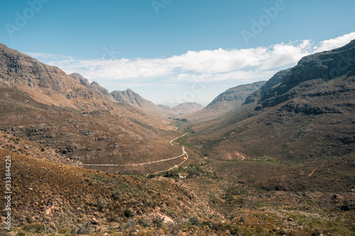 View from the Uitkyk Pass towards Algeria in the Cederberg Mountains in the Western Cape of South Africa