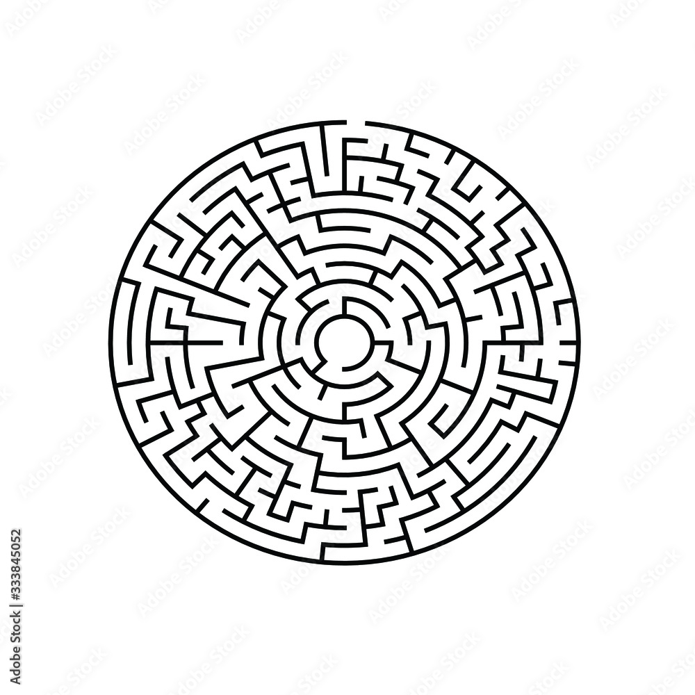 Circular vector maze, 11 corridors wide with no solution Circular vector maze, 11 corridors wide with no solution