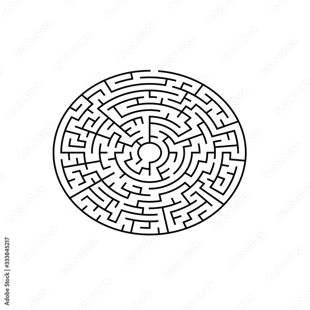 Circular vector maze, 11 corridors wide with no solution Circular vector maze, 11 corridors wide with no solution