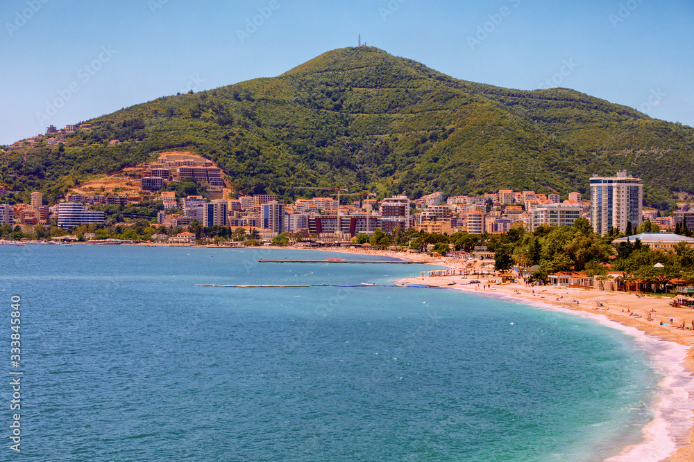 Fototapeta premium Montenegro Budva beach line view