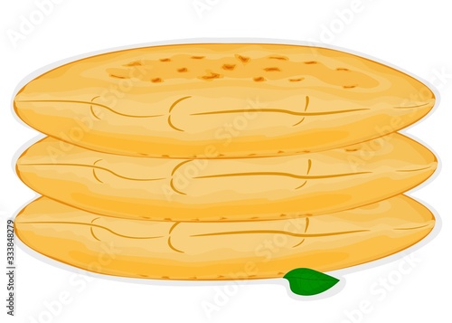 Chapati indian Roti or Bread Vector