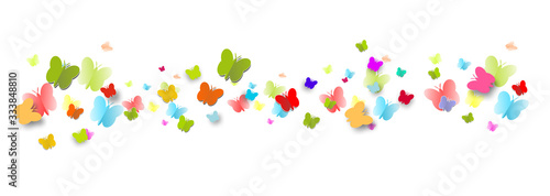 Schmetterlinge Bunt Regenbogen Band Banner Schmetterling